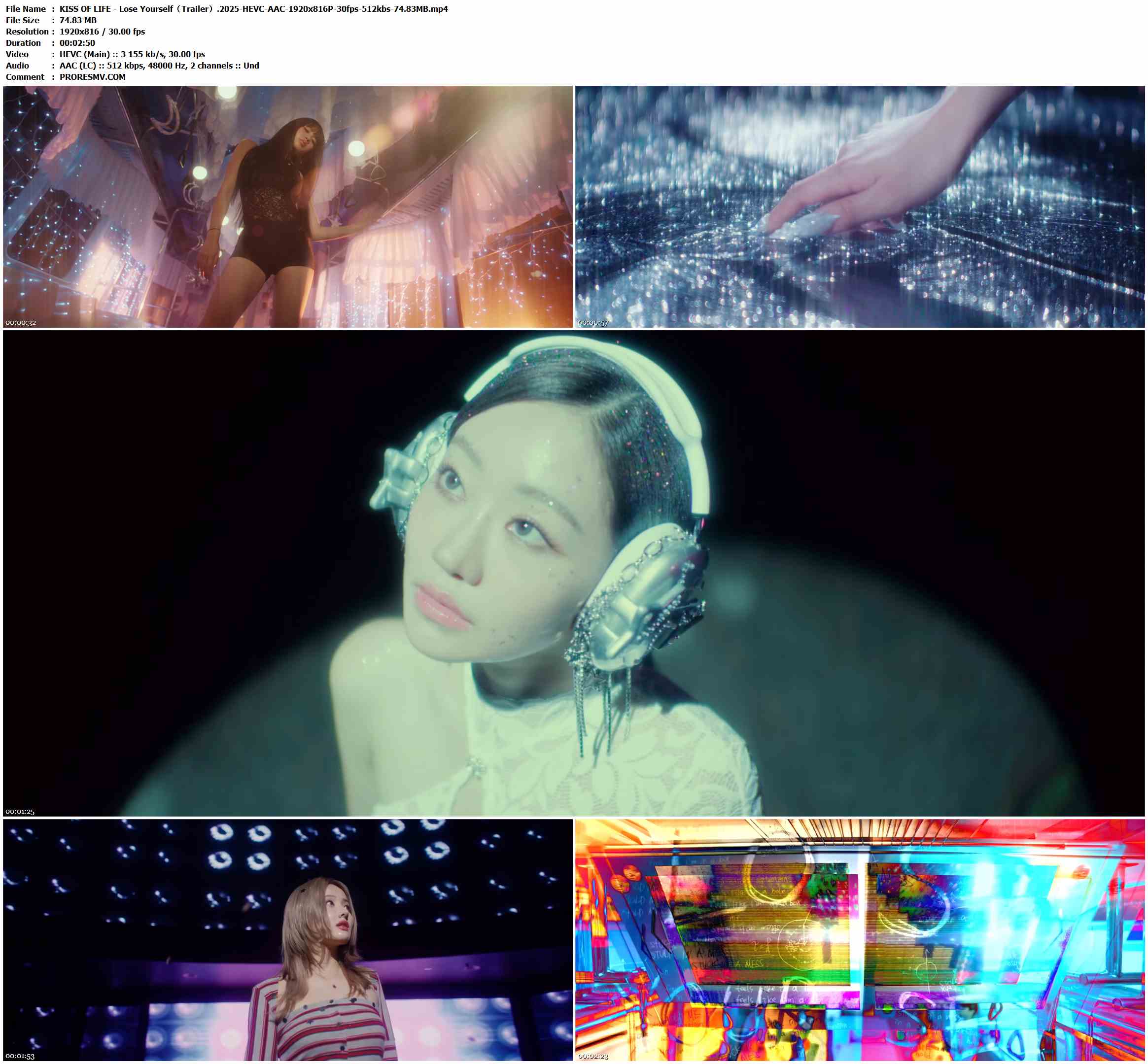 KISS OF LIFE - Lose Yourself（Trailer）.2025-HEVC-AAC-1920x816P-30fps-512kbs-74.83MB官方MV_高清MV